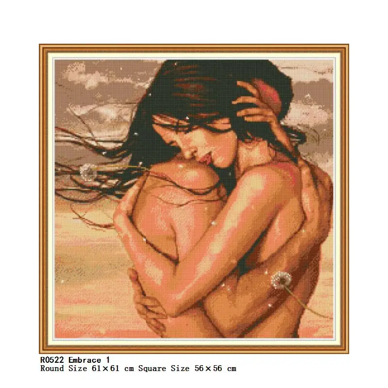 

5D DIY Full Diamond Painting Round and Square Drill Mosaic Diamond Embrace Wall Painting Character Art Embroidery Home Decor