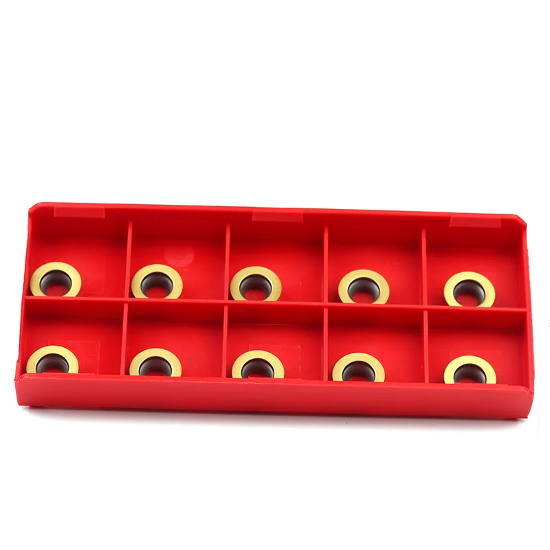 10 Buah Alat Pemotong Putar Logam Pisau RPMW1003 RPMT1204 DP5320 DP5420 Asli CNC Bubut Sisipan RPMW RPMT