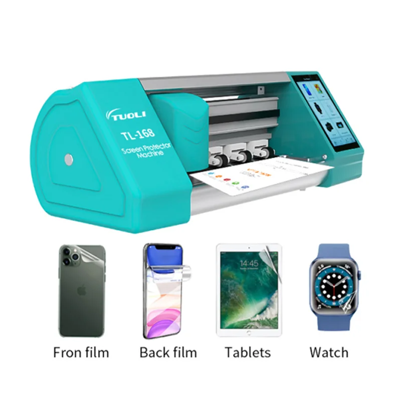 Newest TL-168 Auto Film Cutting Machine Phone LCD Screen Back Cover Protector Cutting Machine for Phone Watch Airpods Camera