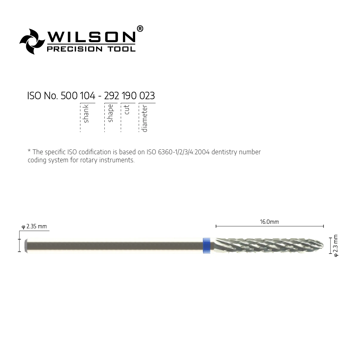 WilsonDental 5000355 Tungsten Carbide Dental Burs for Trimming Plaster/Acrylic/Metal