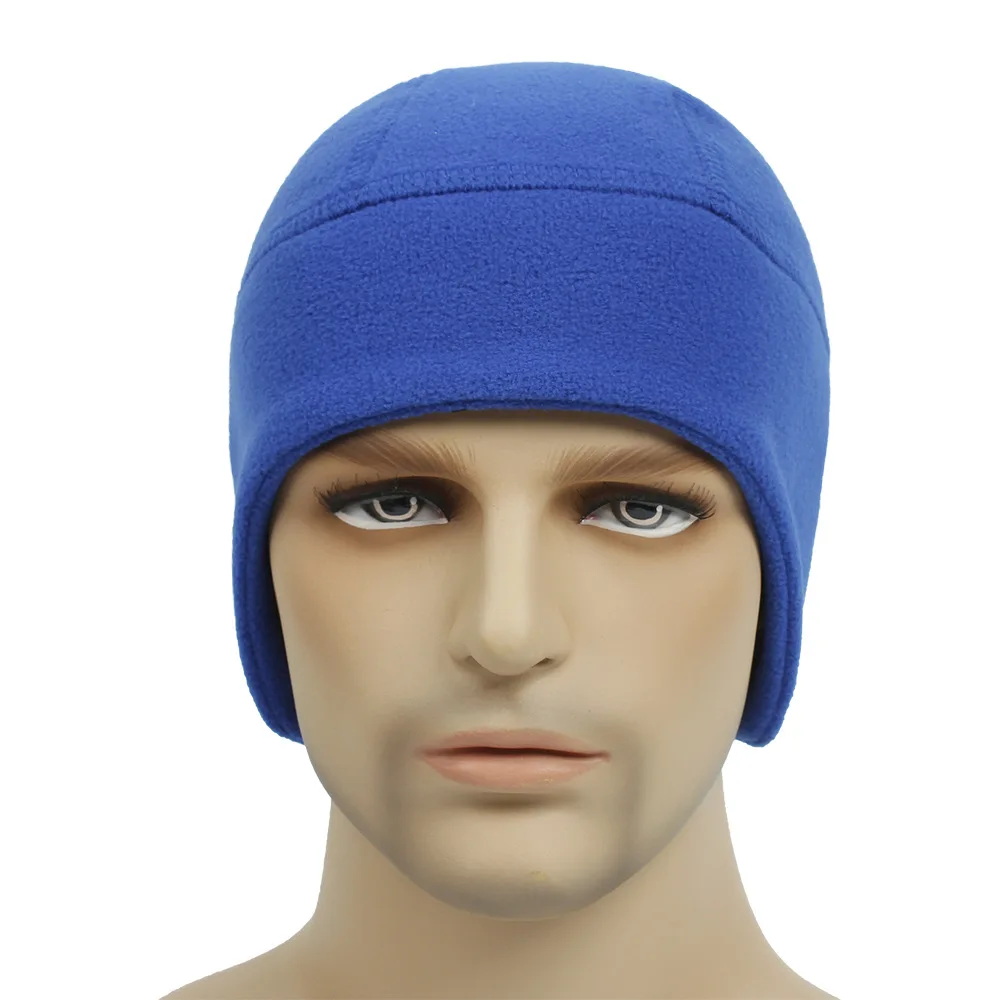 Winter Sports Cycling Beanie Running New Hats For Men Women Spring Polar Fleece Thin Warm Ski Ear Protection Solid Color Caps