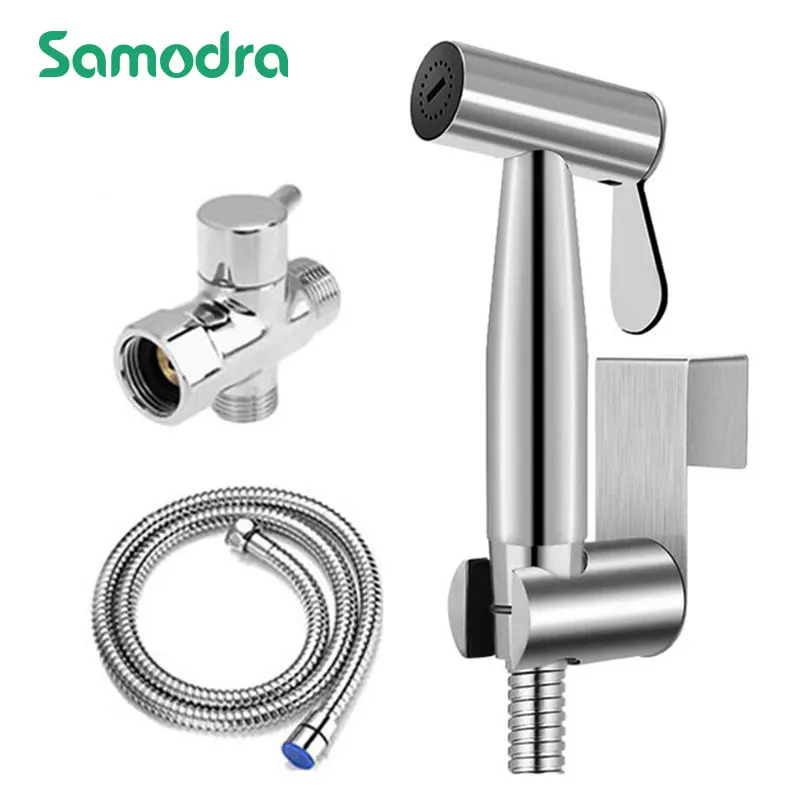 Samodra Handheld Bidet Shower Toilet Bidet Sprayer Set For Bathroom Stainless Steel Self Cleaning Hygenic Shower Bidet Faucet