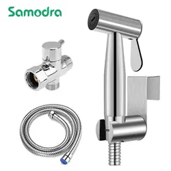 Samodra Handheld Bidet Dusche WC Bidet Sprayer Set für Bad Edelstahl selbst reinigende hygienische Dusche Bidet Wasserhahn