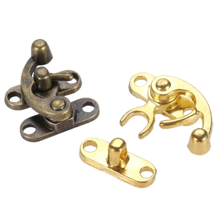 

2x Bronze Tone Box Suitcase Toggle Latch Buckles Clasps Antique Style Metal Lock Zinc Alloy Wooden Box Lock Clasps 29*33mm