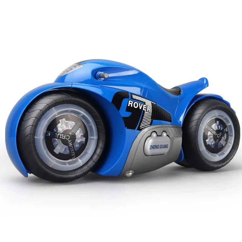 1:8 Big Size Remote Control Stunt Driving Motorcycle 90°Rotation Rear Wheel Colorful Light Anti-collision Electric RC Motorcycle