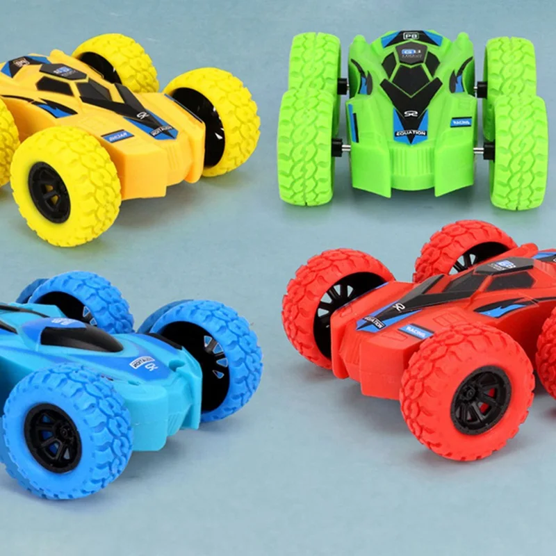 เด็กแรงเสียดทาน Powered Fall-หมุน360องศา Inertial Double-Sided Stunt รถ Off-Road Toy Toy รุ่น