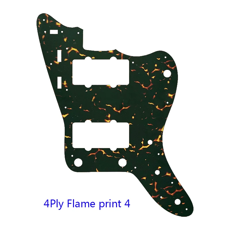 Custom Guitar Parts For US Standard Jazzmaster Style Guitar Pickguard Scratch Plate Replacement Electric Guitar Flame Pattern