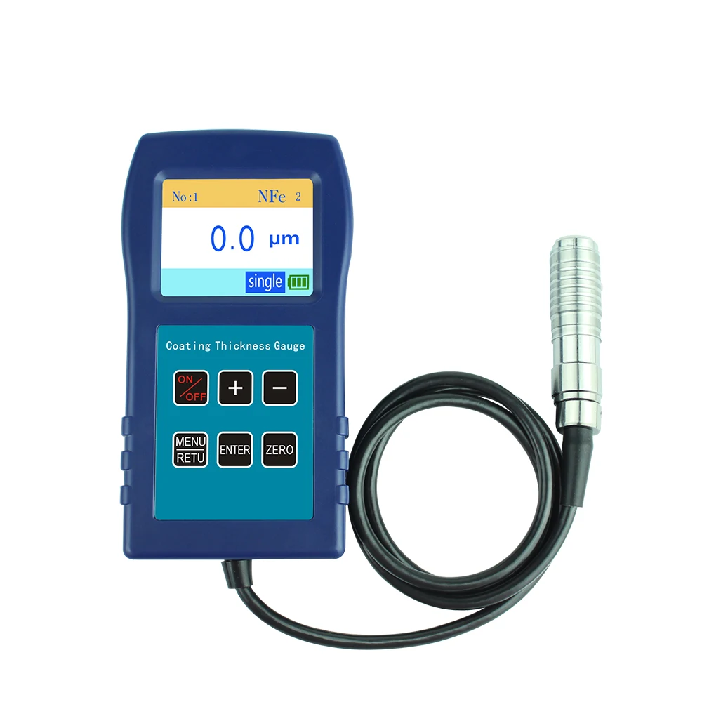 Dry Film Thickness Gauge with Measuring Range 0 to 1250um Large Screen Display