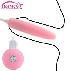 IKOKY Urethra Stimulation Mini Vibrating Egg Bullet Penis Plug Vibrator Anal Vagina G-Spot Clitoris Massager Sex Toys For Man