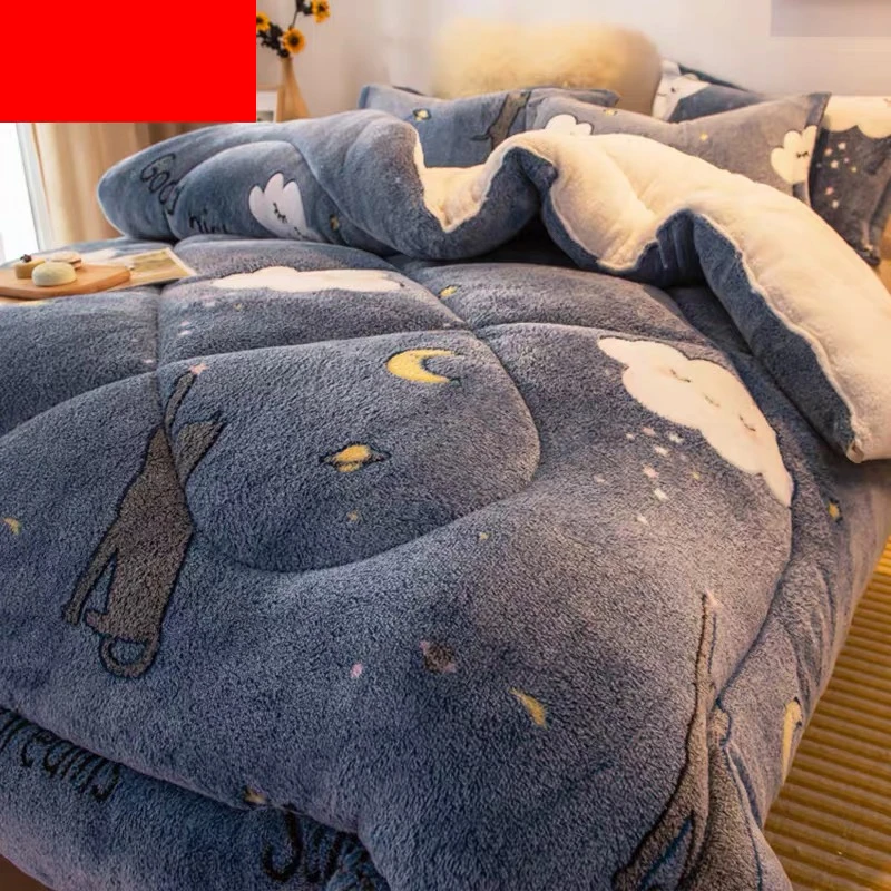 Winter Thick warm 5kg Quilts Duvet home Luxury single double Quliting Flannel soft comfortable Bedding Comforter blanket