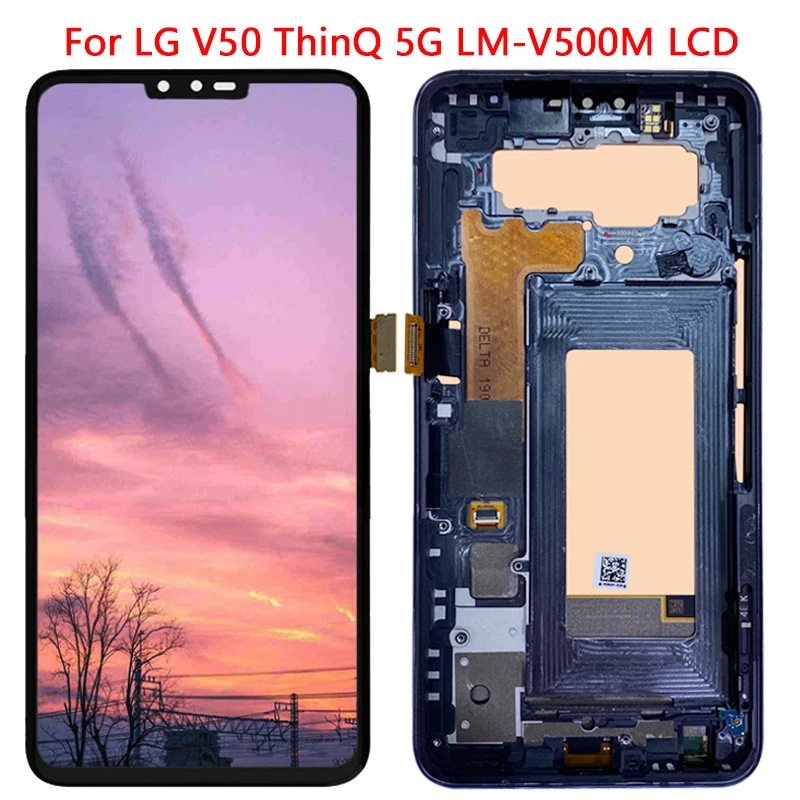 

Display For LG V50 ThinQ 5G LCD Display With Frame Touch Screen Digitizer Assembly Replacement parts LCD For LG V50