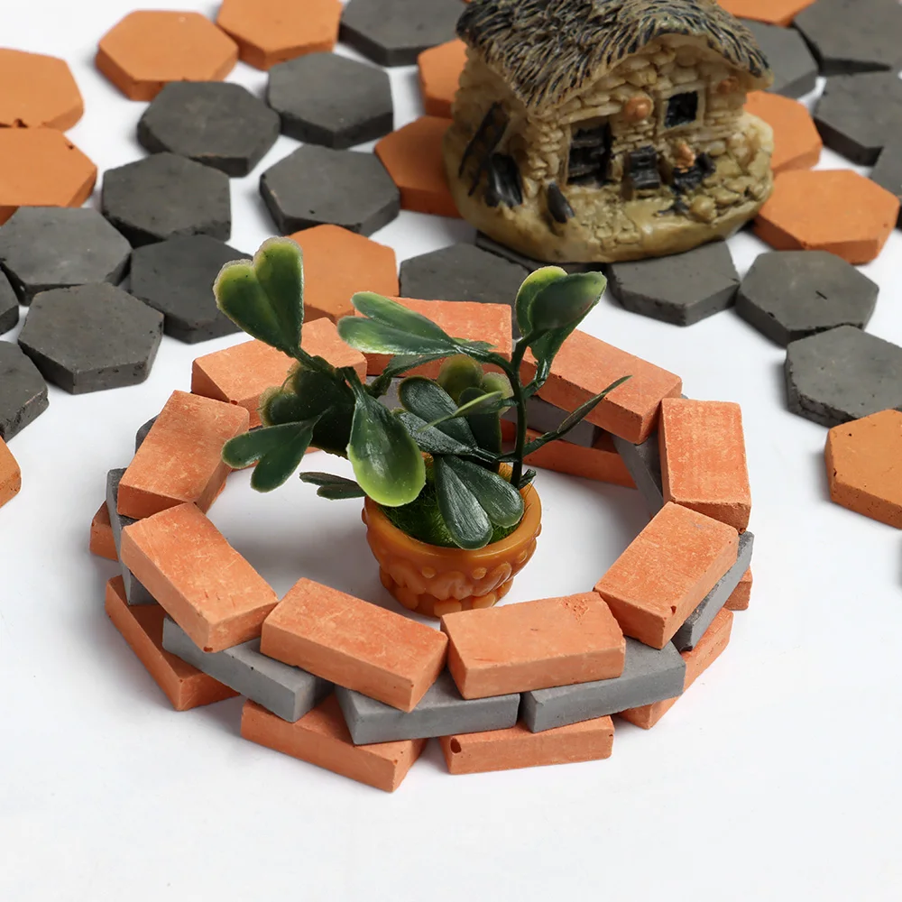 40/50/70PCS Sand Table Simulation Brick DIY Building Scenery Portable Miniature Durable Kids Decorative Toy Landscape Modelling