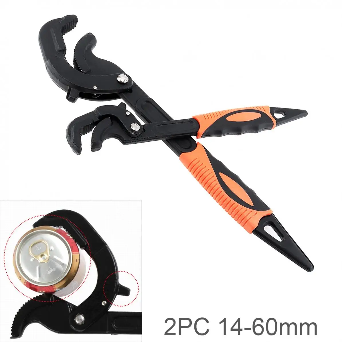 

14-60mm Opening Multifunctional Wrench Adjustable Quick Clamping Pliers Multitool Spanners Automatic Reset