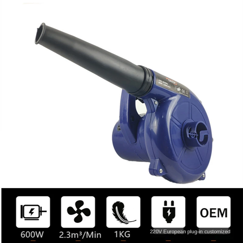 600W Electric Blower Industrial Soot Blower Handheld Household Dust Removal High Power Blower Air Blower Power Tools EU Plug