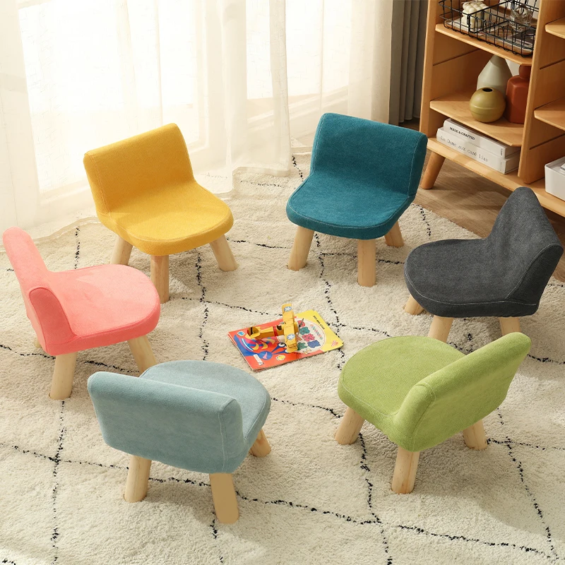 Home Children\'s Chair Baby Cute Furniture Chair Solid Wood Stool Kindergarten Table and Chair Kids Sofa Stool Desk and Chair