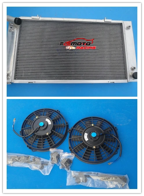 

52MM Aluminum Radiator + Fan Cooling For Land Rover Discovery 4.0L V8 and Series 1 3.9L V8 1987-1999 99 98 97 96 95 94 93 92 91