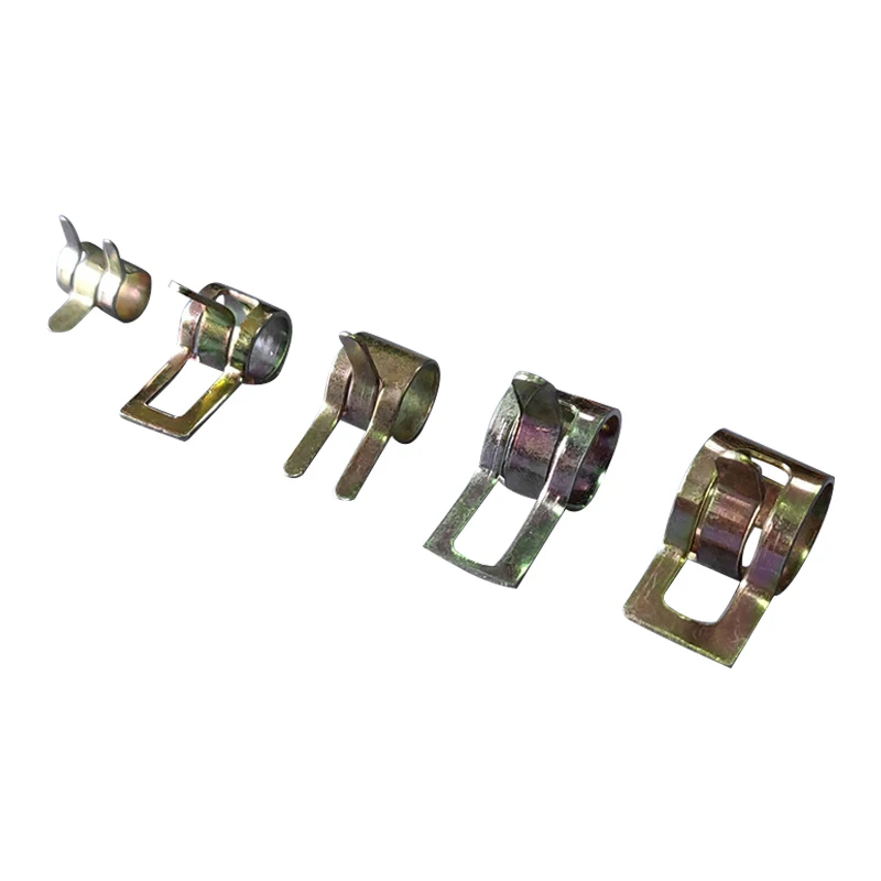 10 szt. Klipsów mocujących przewody paliwowe 4-6mm, metalowe klipsy do węży, rur, akcesoria do zbiorników paliwa