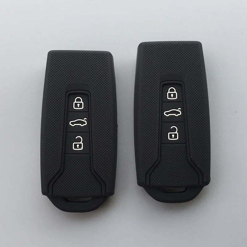 Silicone Car Key FOB Protection Cover Case Shell Skin Holder Shell For Volkswagen Touareg 2020 2021 3 button key