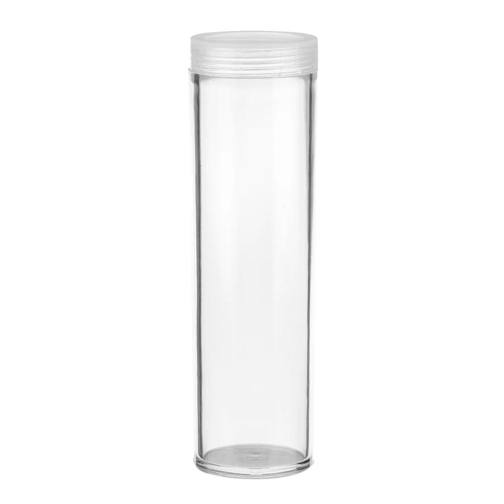 10Pcs 20.5 25 30 32 mm Protective Tube Holder Clear Round Cases Coin Storage Boxes