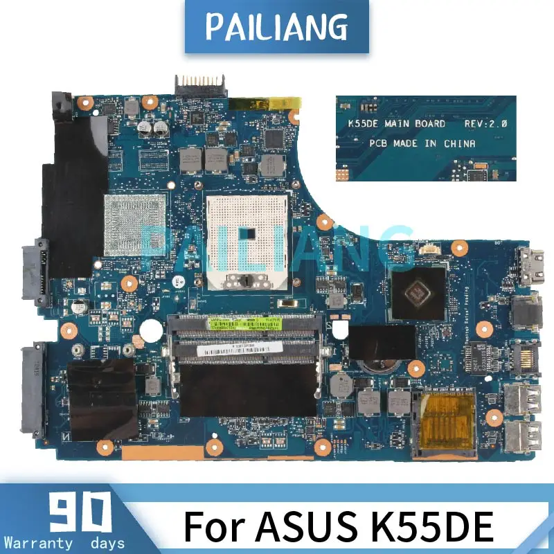 For Asus A55DR K55D K55DE K55N MAIN BOARD AMD Graphics Card REV:2.0 DDR3 Notebook Mainboard Full Tested