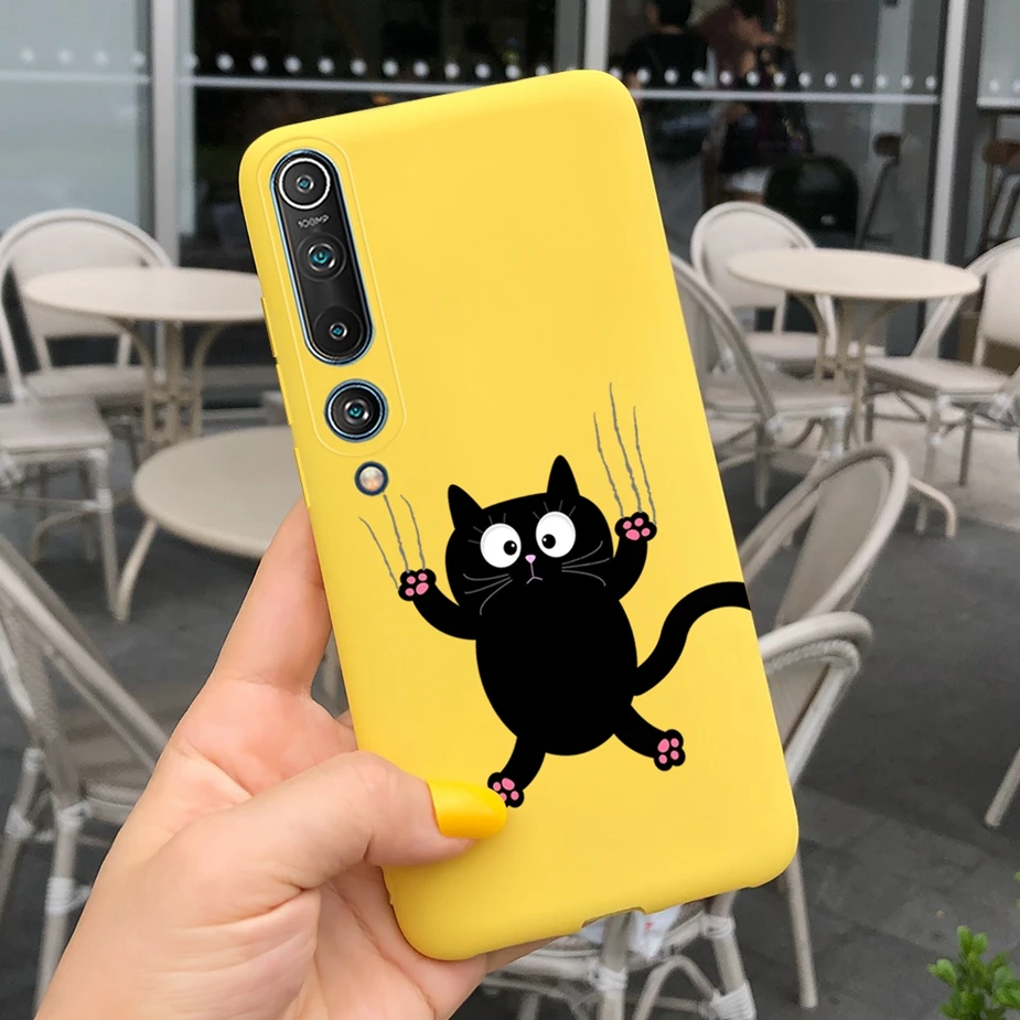 Cute Candy Painted Cover For Xiaomi Mi 10 Pro Case Mi10 Soft Silicone Slim Fundas Phone Cases For Xiaomi Mi 10 Mi10 Pro 5G Bags