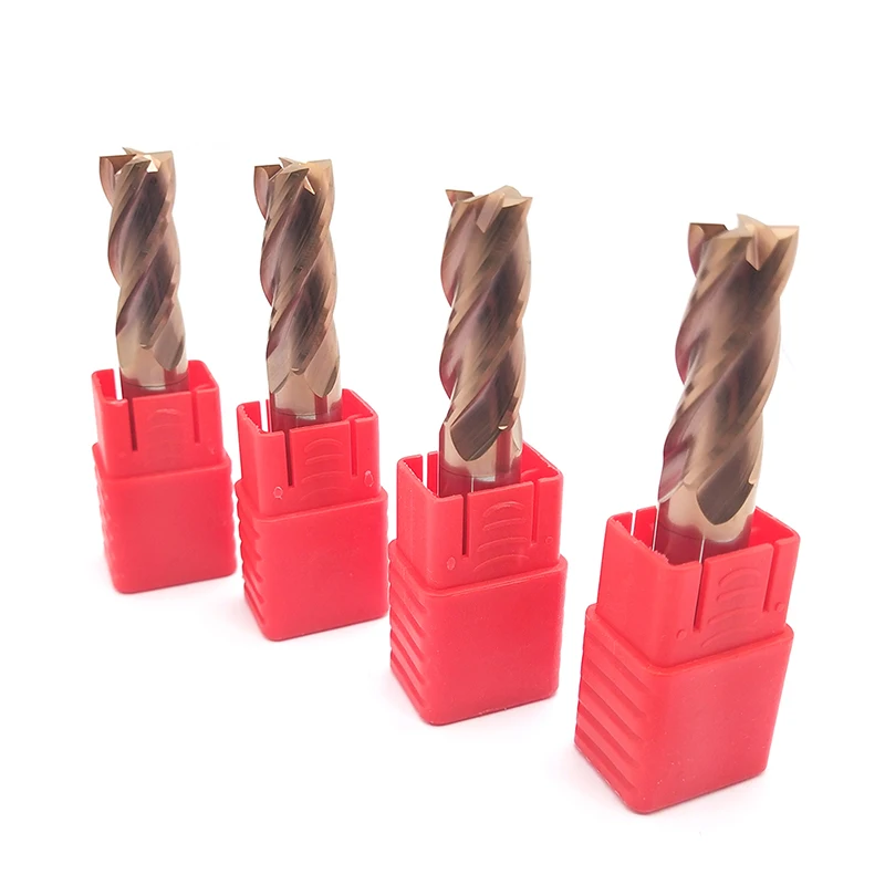 Imagem -04 - Fresa de Topo Plano Fresa de Topo Padrão Flautas Hrc60 12 mm Fresa de Topo Plano de Carboneto Padrão Comprimento Lateral Fresa de Perfil de Entalhe com 10 Peças