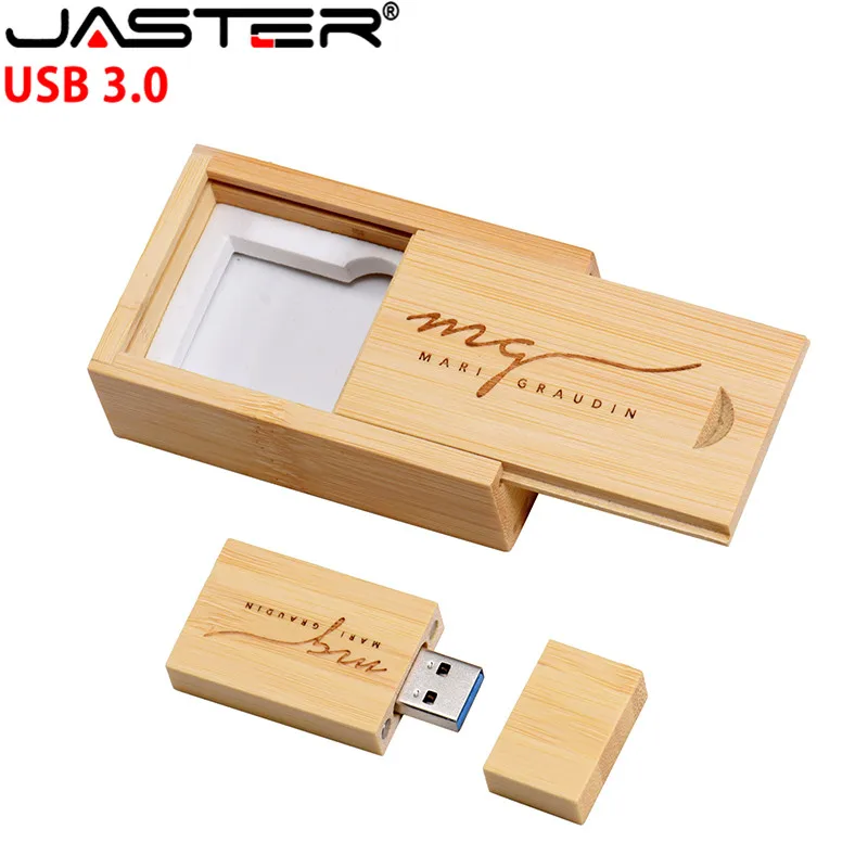 JASTER USB 3.0 Maple USB Flash Drive Pendrive Memory Stick + Caixa de presente 4GB 8GB 16GB 32GB 64GB 128GB U disco presentes do casamento