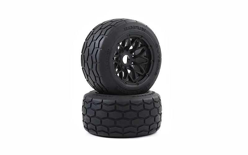 Zestaw tylnych kół Baja ON Road Tires na felgach do HPI Baja 5B 2.0 SS Rovan