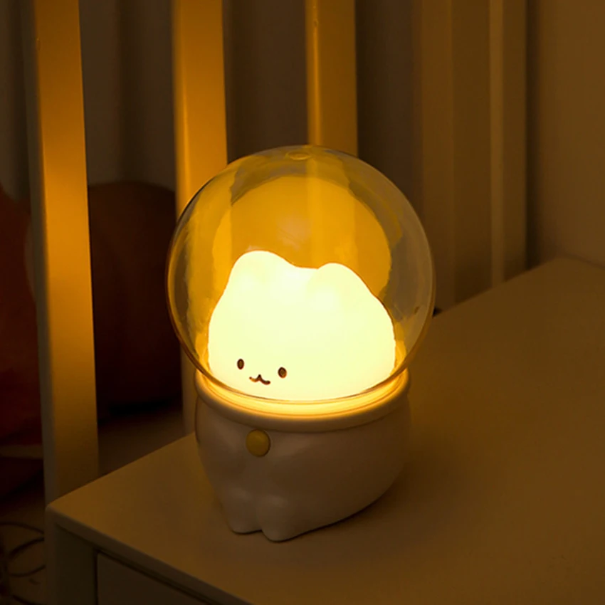Lampada da comodino Touch Control ricaricabile con modalità cambia colore, luce notturna a LED dimmerabile per vivaio con impostazione del Timer per bambini
