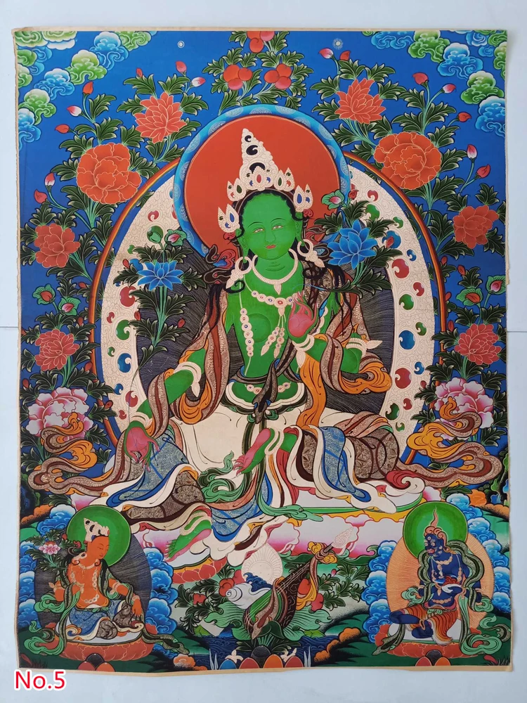 Collection China Tibet Nepal Thangka Painting Fortune Exorcism Ping An Town House/5 Styles/7