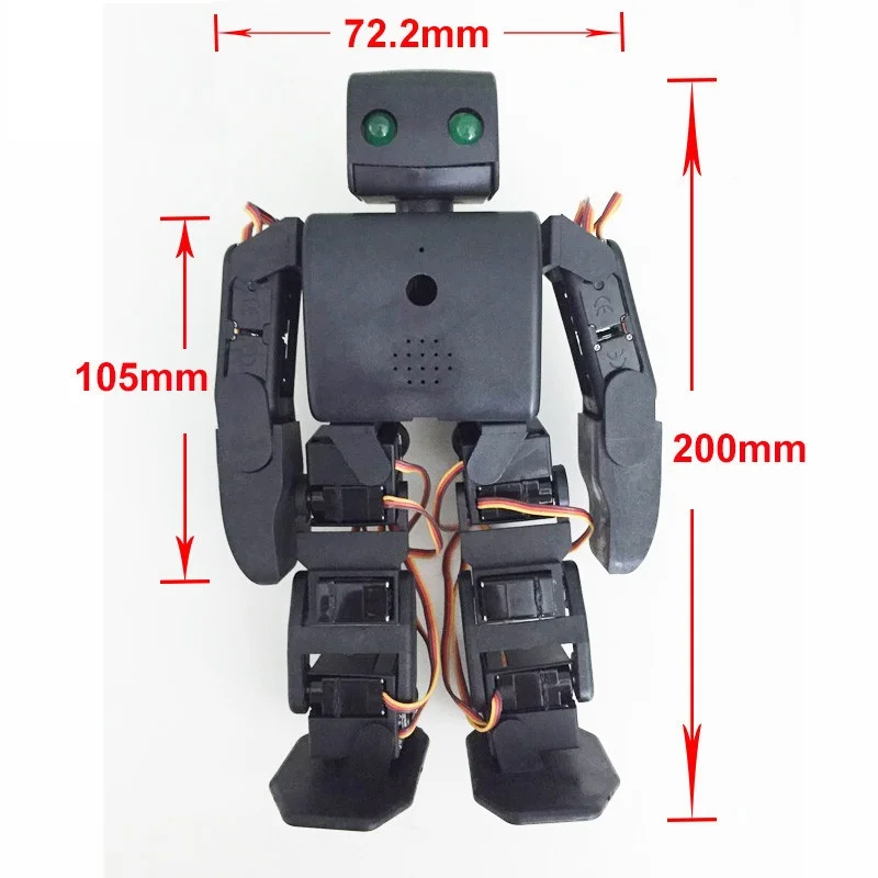 1 set Plen 2 Vivi Humanoïde robot met besturingskaart + servo's + oplader Compatibel met Arduino 3D-printen Bieden bron DIY