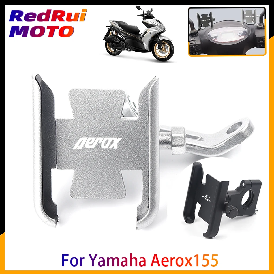 

For Yamaha Aerox155 Aerox 155 All Year Motorcycle Mobile Phone Holder GPS Navigator Rearview Mirror Handlebar Bracket Accessorie