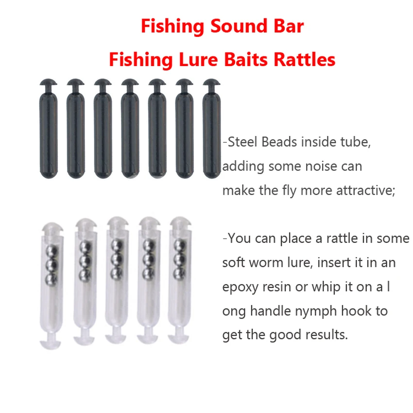 20pcs Plastic Fishing Rattles for Fly Tying Lure Sound Tube Rattles Insert Tube for Soft Worm Jig Fishing Lure Accessories - view 4