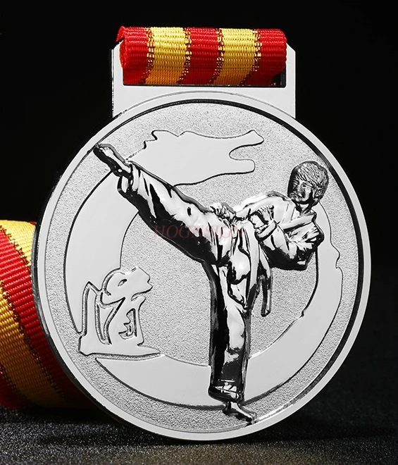 Judo Worstelen Vechtsporten Concurrentie Metalen Medaille Herdenkingsmunt Kaart 2021