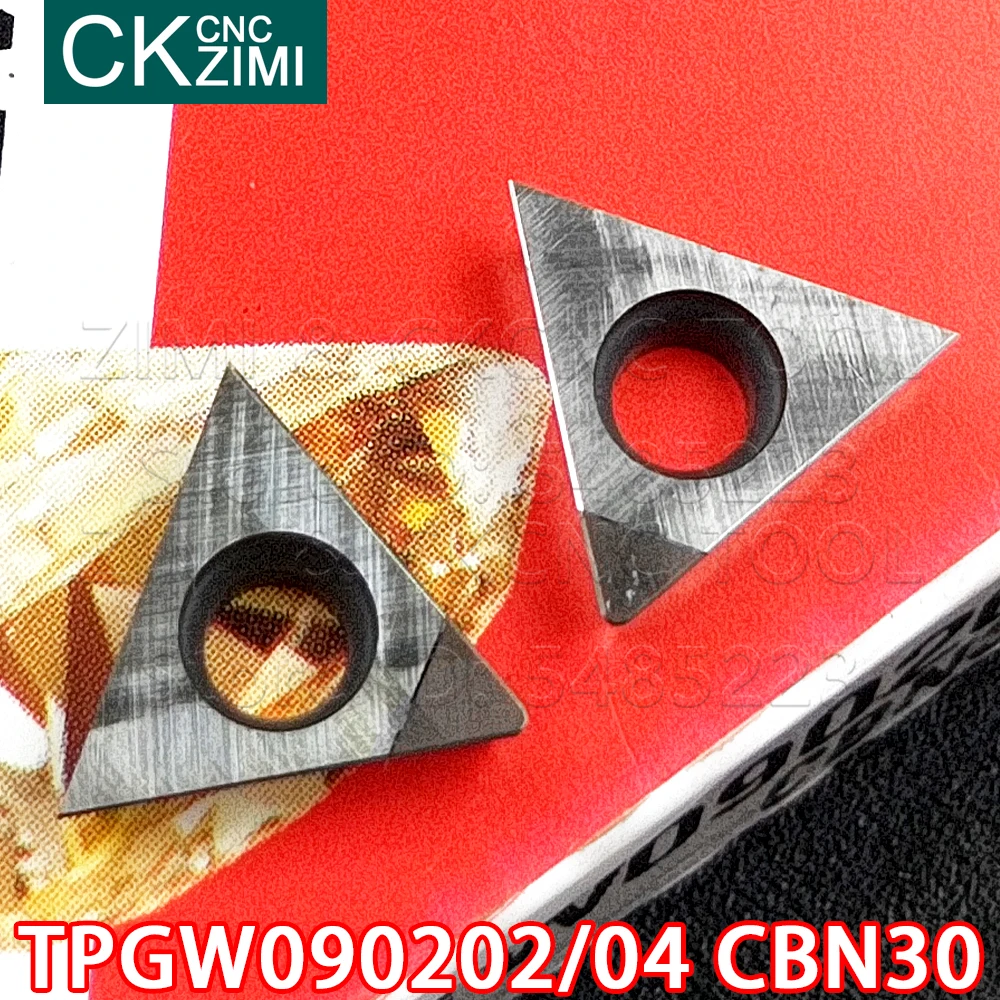 Ferramentas de torno cnc tpgw090202 cbn30, tpgw090204 cbn30 inserções de lixo de boro cúbico, inserção externa de torno para aço endurecido