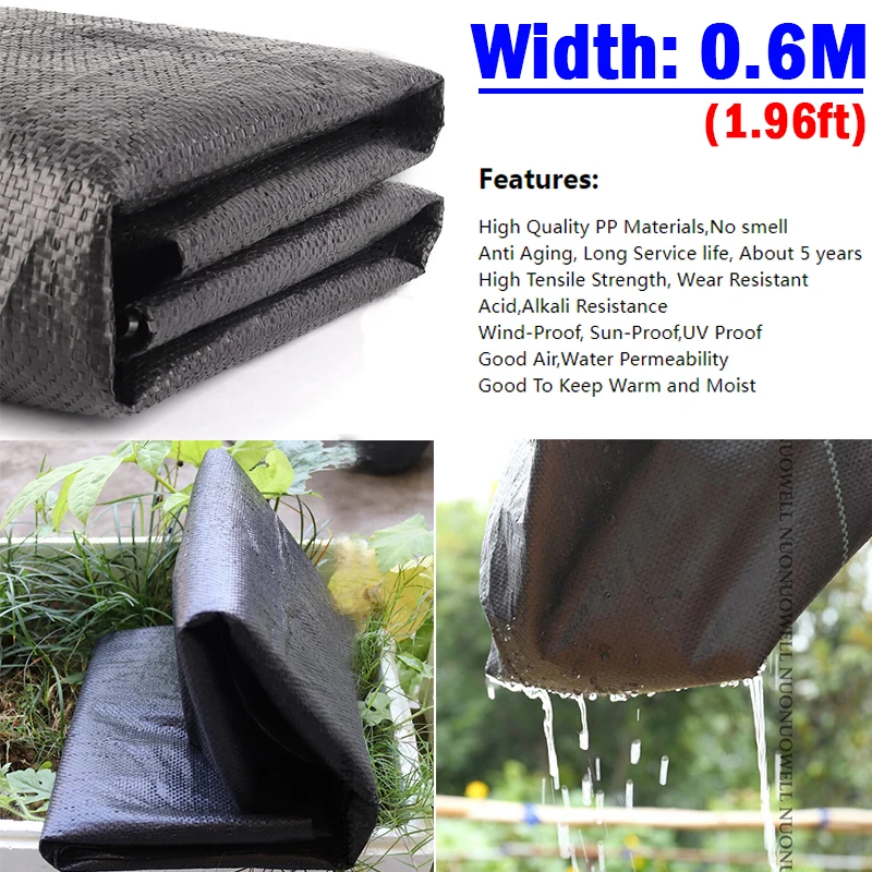 Customize Width 0.6m 1.96ft PP Anti UV  Greenhouse Garden Landscape Gardening Gound Cover Cloth Weed Control Fabric