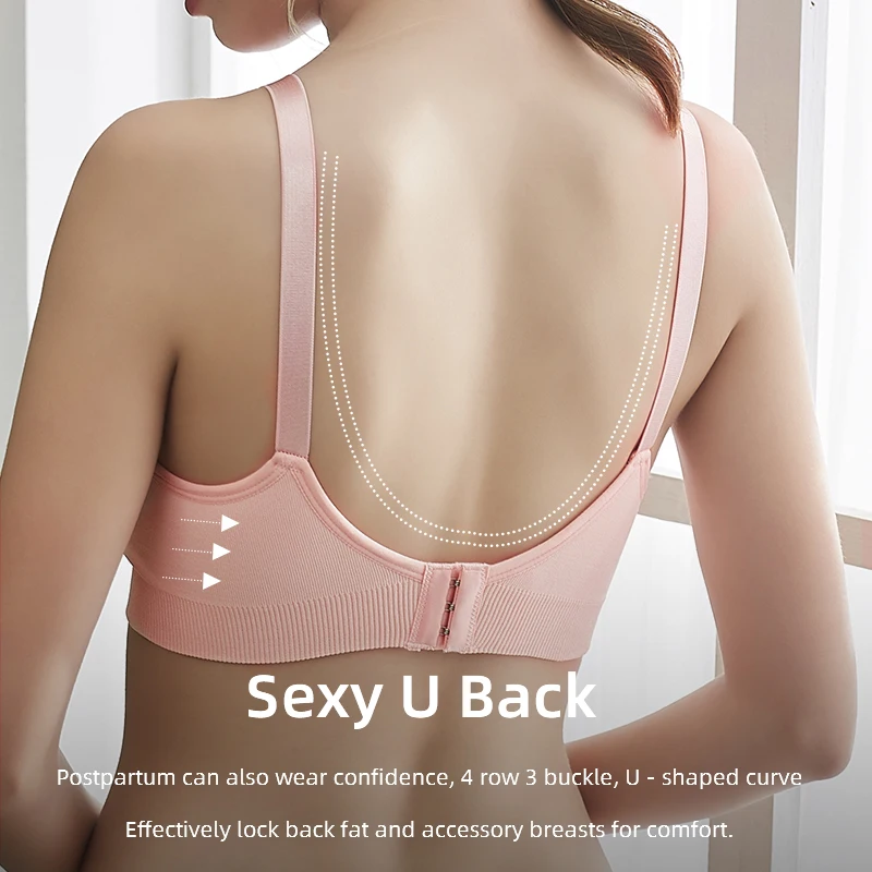 Plus Size Seamless Nursing Bra with Push-Up Effect 2
