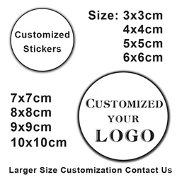 100PCS 3-10cm Custom LOGO Wedding Sticker Personalized Design Your Label Candy Gift Box Birthday Party Seal Sticker Self-adhesiv