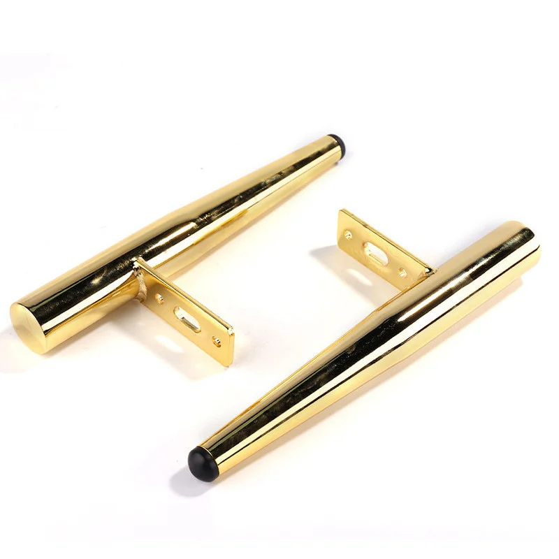 2PCS Golden Furniture Support Legs Metal Bracket Sofa Replace Feet for Cabinet Table Chair Bed Furniture Hardware Accessories