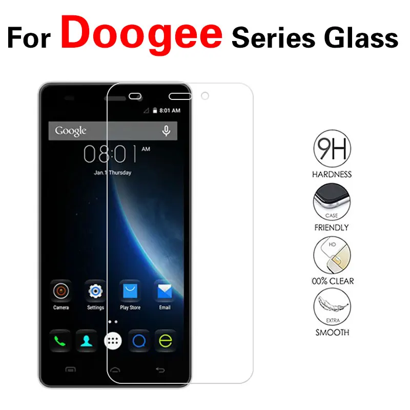 Tempered Glass For Doogee X3 X5 X6 X9 Pro Max X100 X7 X90f Screen Protector Film Front Clear Cover With Cleaning Tools