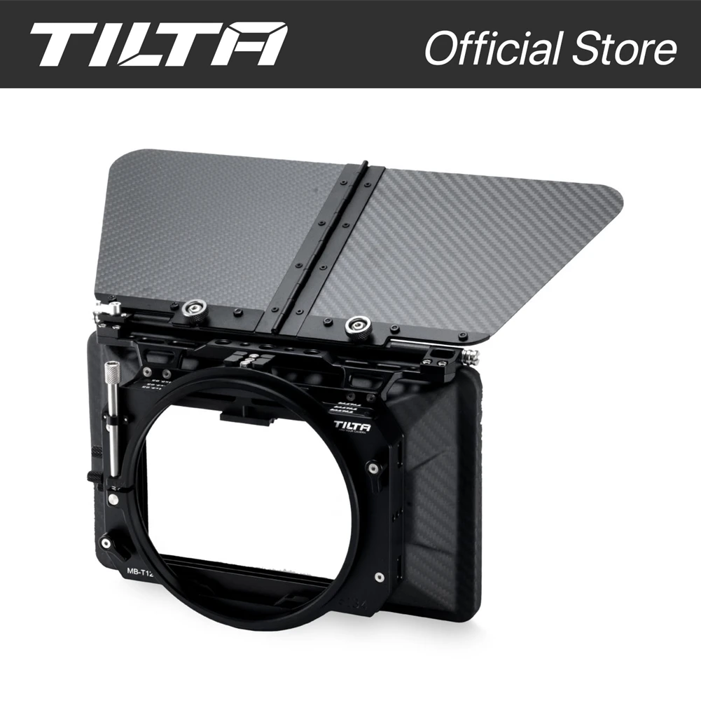 TILTA MB-T12 4×5,65 Carbon Fiber Matte Box (Clamp-on) mit Einzelunterseite für 15mm Rod Support Rig für 5D4 RED ARRI SONY DSLR