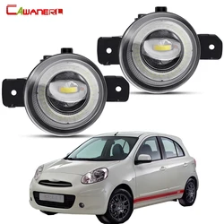 2 X gruppo fendinebbia per auto per Nissan Micra 4 marzo/IV (K13) Hatchback 2010-2018 30W LED Angel Eye DRL luce di marcia diurna H11