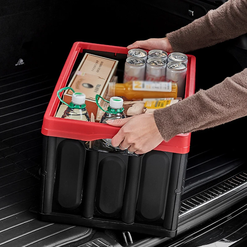 Car Trunk Organizer Storage Bins 30L 55L Collapsible Storage Box Plastic Storage Box Container Stackable Folding Utility Crates