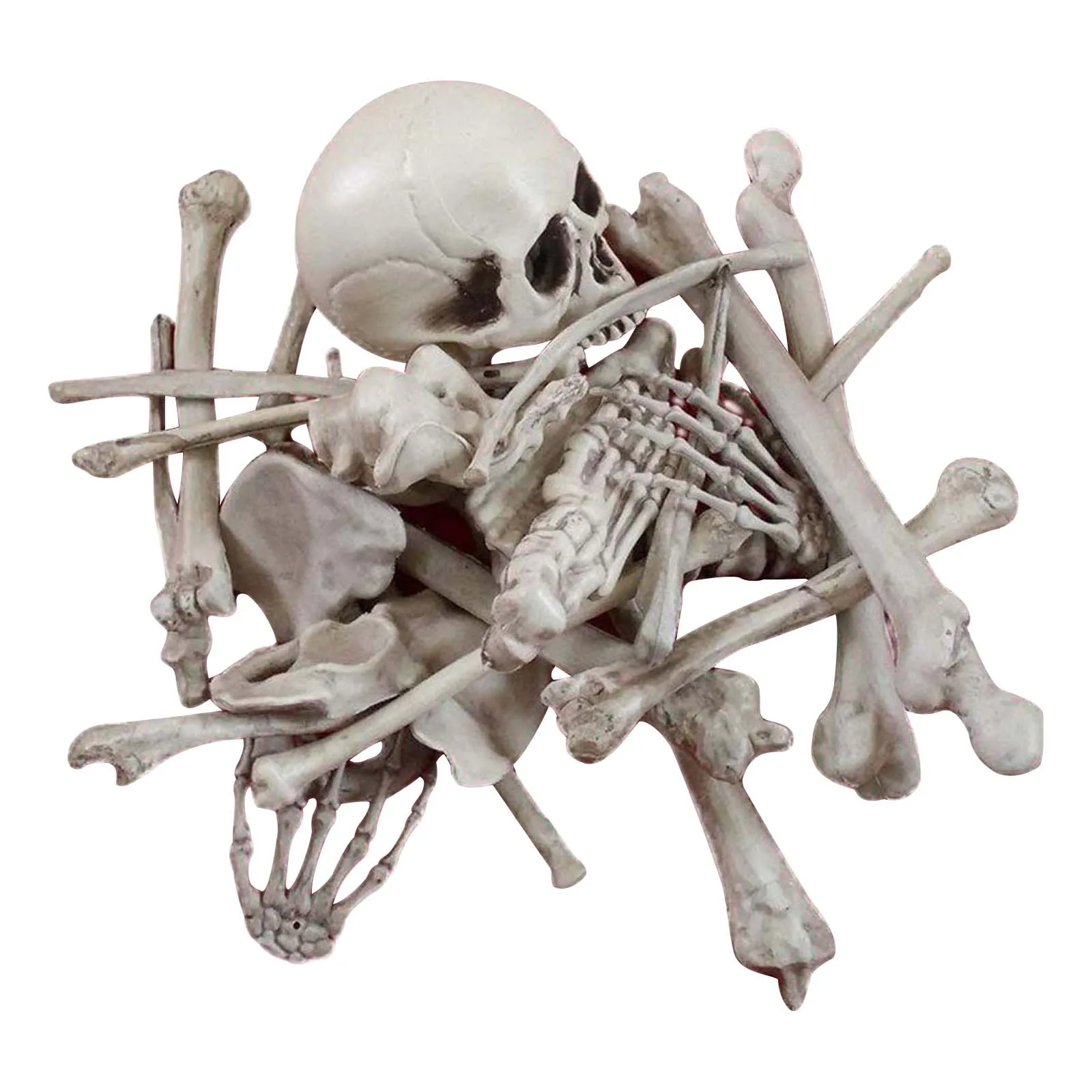 28pcs Bones Set Halloween Ornament Artificial Scattered Bones Decorative Artware Decor DIY