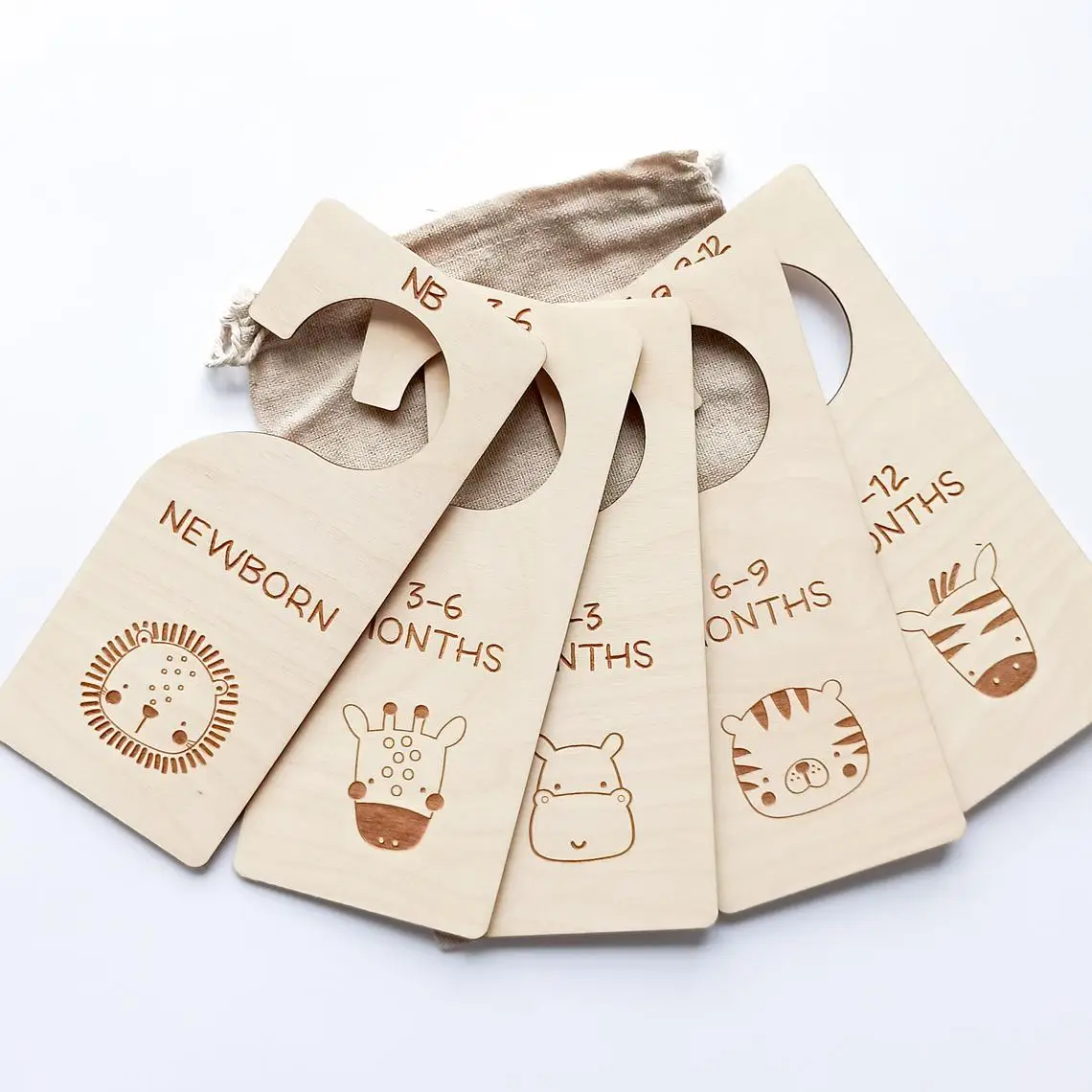 

Baby Wood Closet Dividers Nursery Closet Clothes Organizer Wood Clothes Divider Baby Wardrobe Dividers New Mom Gift Baby Shower