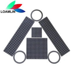 WS2812B RGB Led Matrix Panel Light Digital Flexible Screen 8ｘ32 16ｘ16 8ｘ8 WS2812 RGBIC Ring Individually Addressable Pixels DC5V