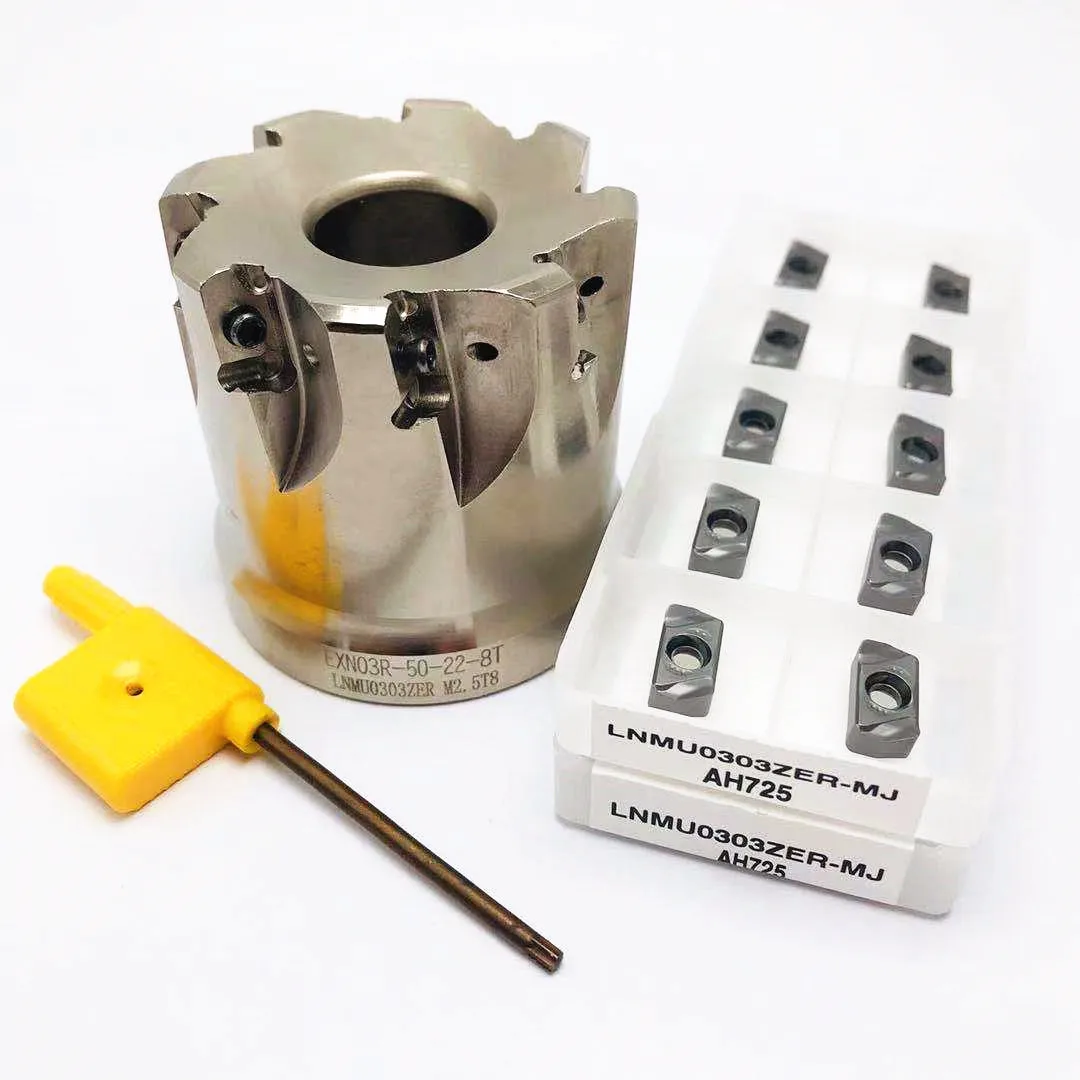 EXN03R fast feed 35mm 40mm 50mm 63mm 80mm milling cutter head LNMU0303ZER-MJ AH725 AH130 fast feed milling cutter insert EXN03