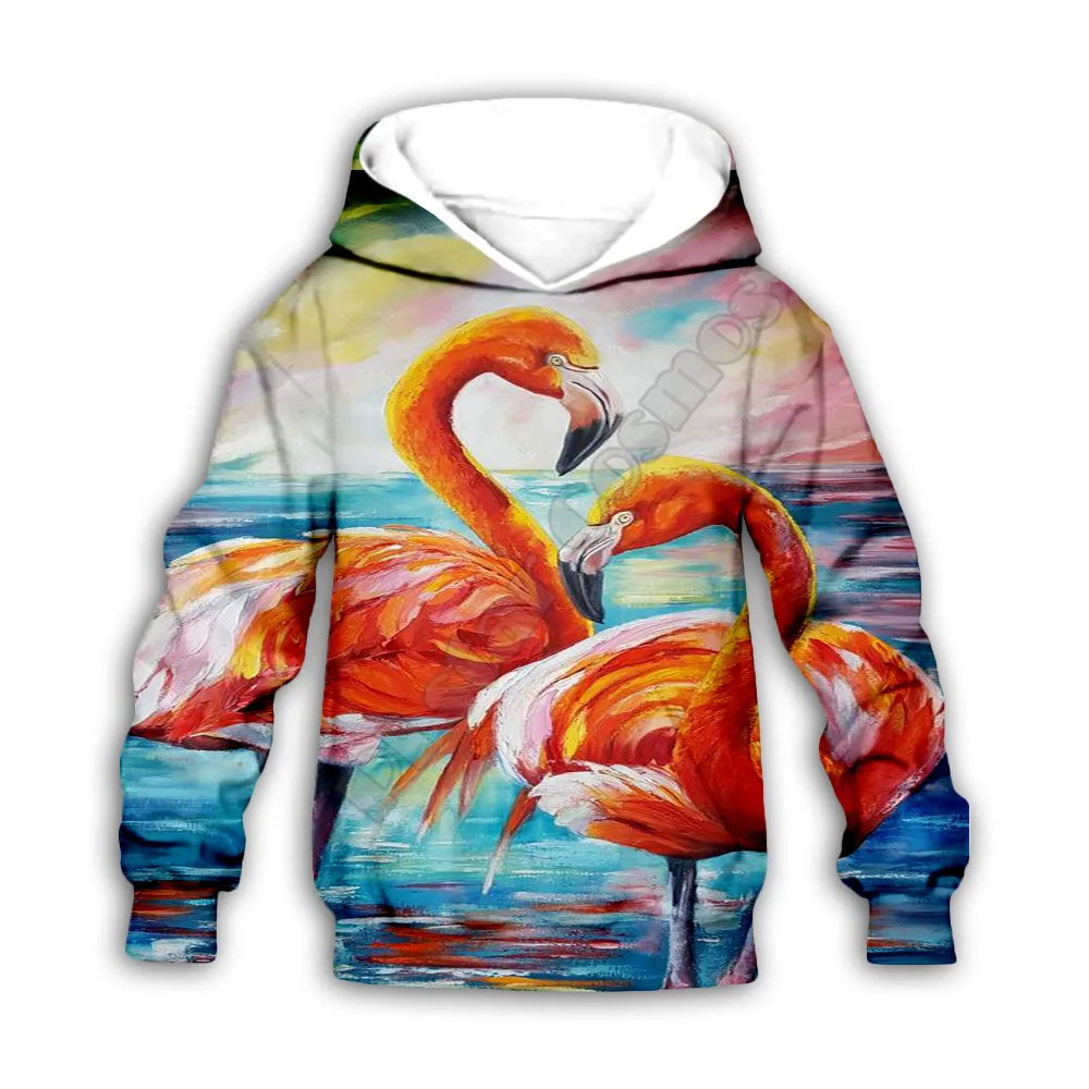 

Flamingo 3d printed Hoodies family suit tshirt zipper Pullover Kids Suit Sweatshirt Tracksuit/Pant Shorts