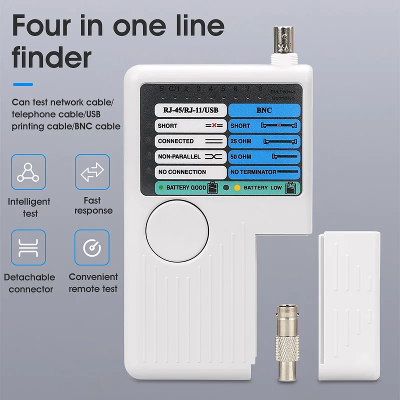 

Новый удаленный тестер сетевого кабеля RJ11 RJ45 USB BNC LAN для кабелей UTP STP LAN, трекер, детектор, Инструмент высшего качества