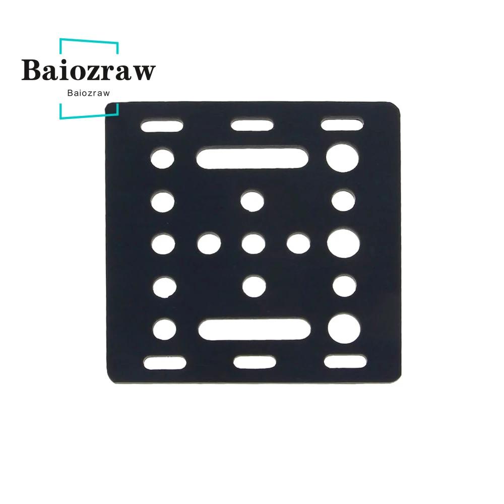 3D Printer Part Openbuilds V-Slot Gantry Plate 20mm Black Sand Blasting 65.5mmx65.5mmx3mm Without Wheel Dropshipping